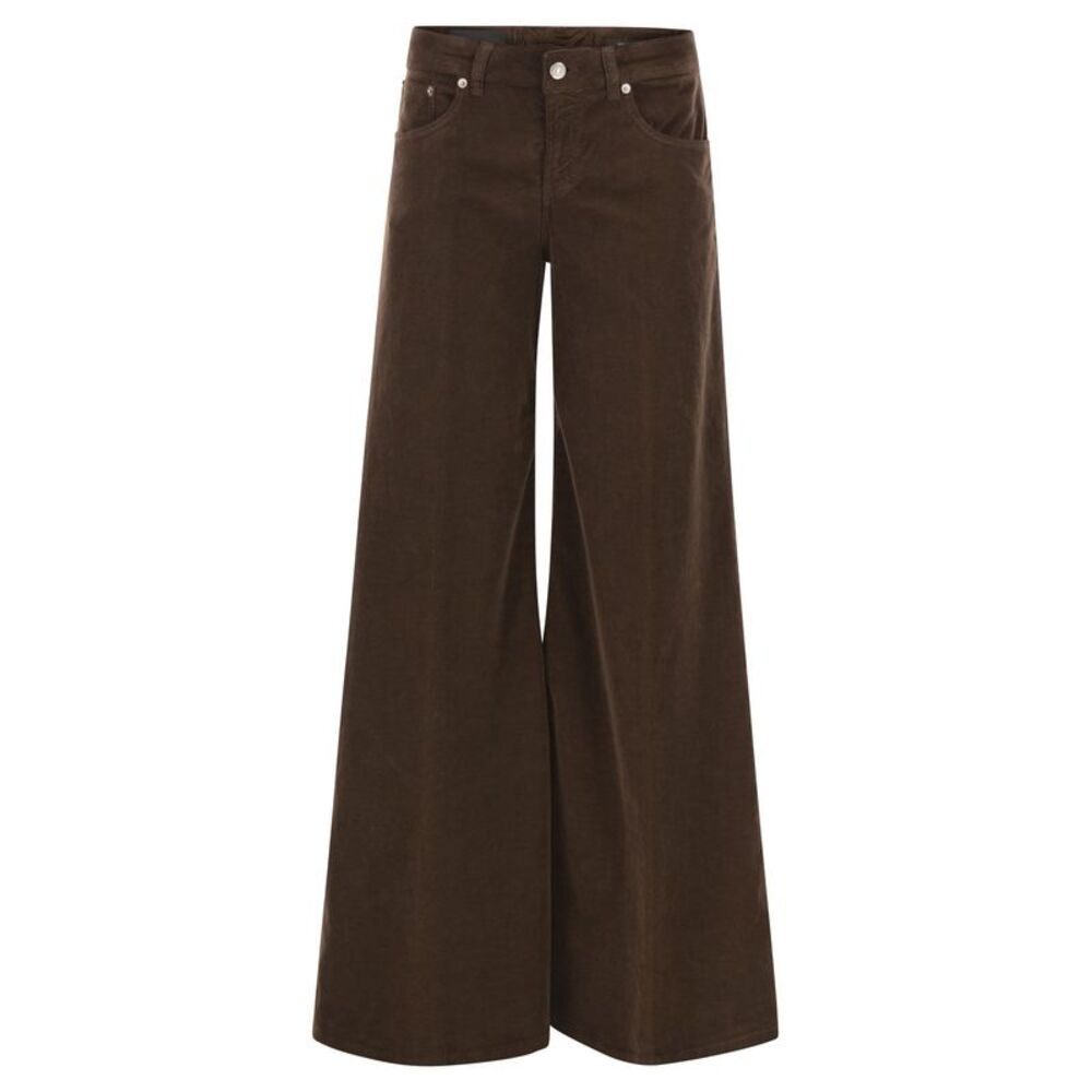 Dondup Women Marlen - Wide-Leg Velvet Trousers